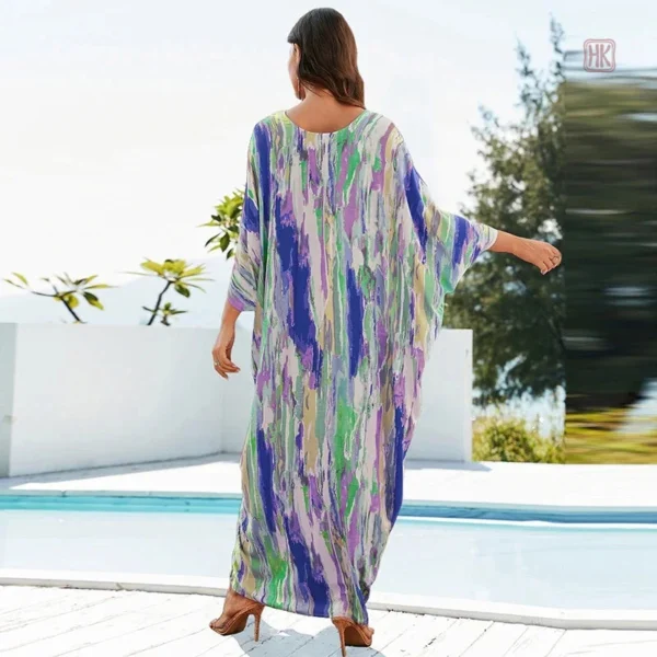 Robe kimono femme, design coloré et tendance boho