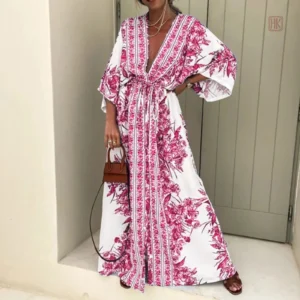 Robe Kimono Ceinturée d'été