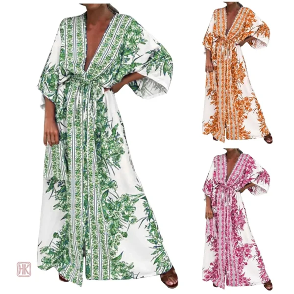 Robe kimono ceinturée parfaite pour l'été