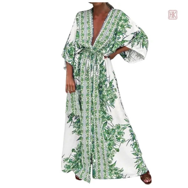 Robe kimono avec ceinture ajustable