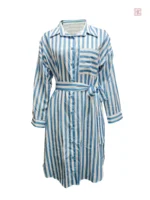 Robe Chemise Style Kimono en teintes de bleu