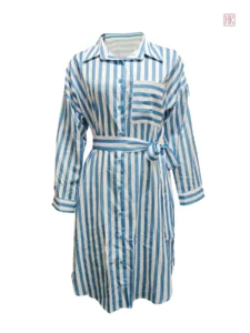 Robe Chemise Style Kimono en teintes de bleu