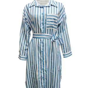 Robe Chemise Style Kimono en teintes de bleu