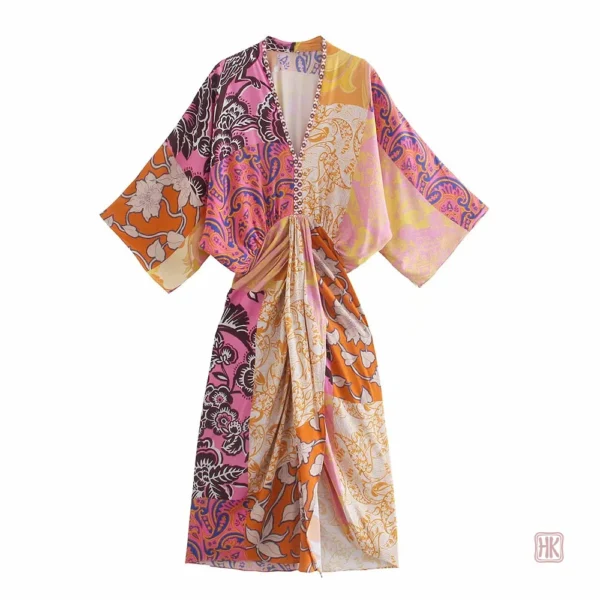 Robe Kimono Colorée, style élégant et moderne