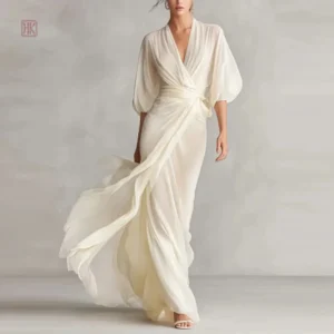 Robe Kimono d'été blanche
