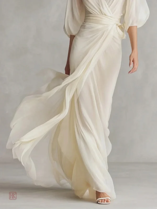 Vêtement d'été féminin, kimono blanc élégant
