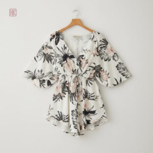 Robe de plage à motif kimono stylé