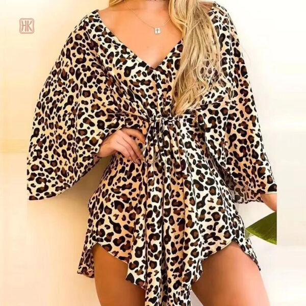 robe-kimono-de-plage-leopard-1 Robe Kimono Léopard pour la plage