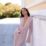 Robe Kimono de Plage Pastel en tissu léger et fluide