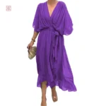 Robe kimono moderne avec finition délicate