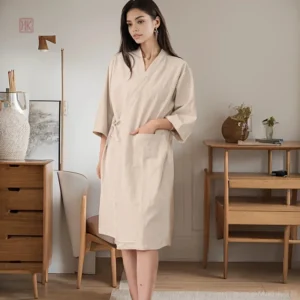 Robe kimono légère pour l'été en tissu coton doux