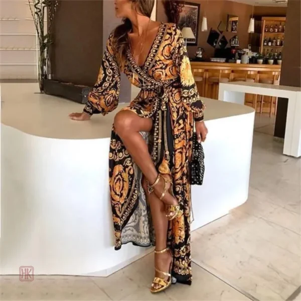 robe-kimono-imprimee-chic-1 Robe Kimono Chic Imprimée pour un look élégant