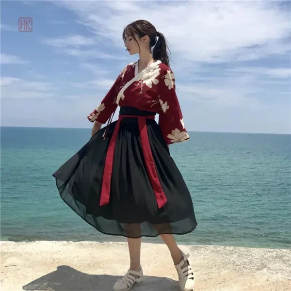 robe-kimono-japonaise-courte-1 Robe Kimono Japonaise Courte