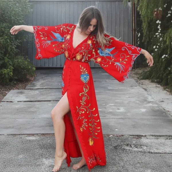 robe-kimono-legere-brodee-1 Robe Kimono légère brodée