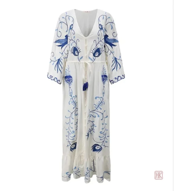 Robe kimono d'été à manches