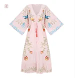 Robe kimono avec ceinture assortie