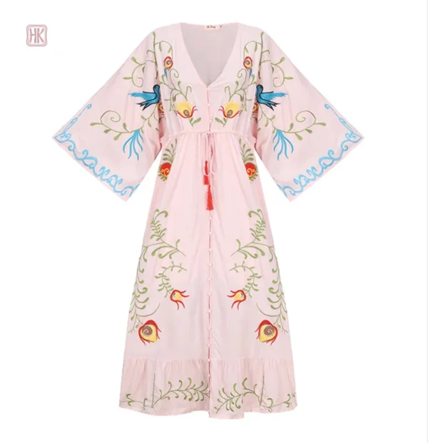 Robe kimono avec ceinture assortie