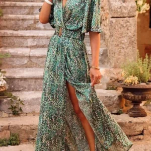 Robe Kimono Maxi Légère en tissu fluide