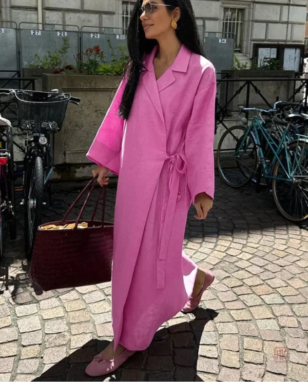 Robe Kimono élégante en teinte rose douce