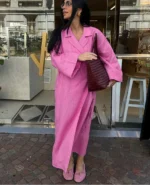 Robe longue à manches kimono pour un look chic