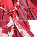 Robe peignoir en rouge, idéale pour la maison