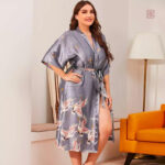 Robe en Satin, idéale pour des moments de détente
