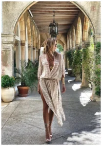 Robe Kimono mi-longue avec manches amples