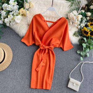 Robe kimono orange, parfaite pour l'été