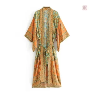 Robe Kimono Orange pour un look décontracté