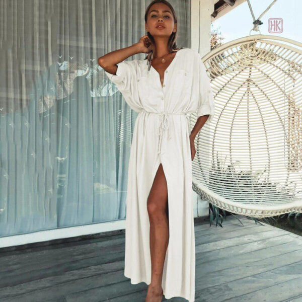 robe-kimono-pareo-blanche-1 Robe Kimono Blanche