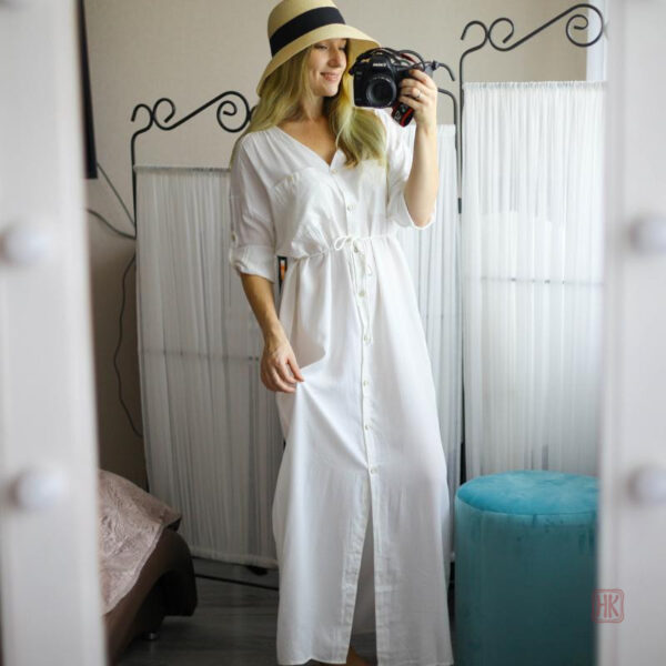 Robe d'extérieur blanche chic