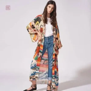 Veste légère kimono pour une journée à la plage