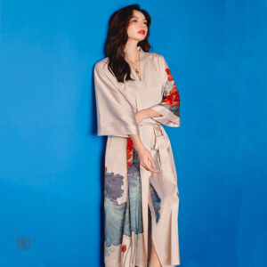 Peignoir Kimono élégant en blanc