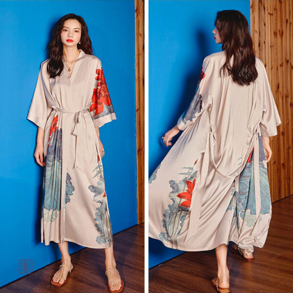 Robe de nuit légère et confortable en kimono