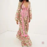 Robe Kimono Rose élégante et fluide pour un look raffiné