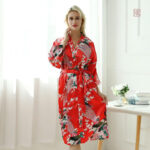 Robe Kimono Rouge élégante et légère