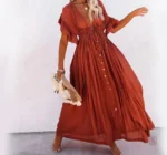 Robe Kimono Rouille Stylée élégante pour un look tendance