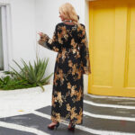 Robe Kimono avec détails en sequins pour une touche festive