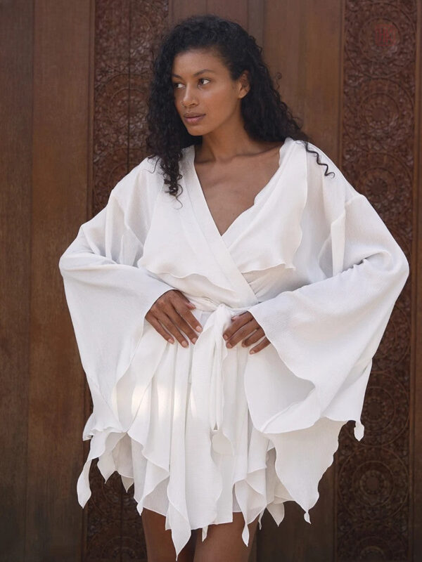 robe-kimono-sexy-a-manches-evasees-1 Robe Kimono Sexy à Manches Évasées