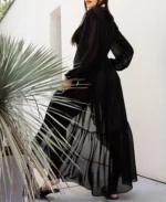 Robe longue kimono avec une touche sexy