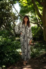 Robe kimono en soie élégante et fluide
