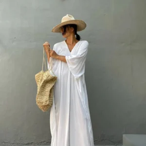 Robe Kimono Boho Blanche