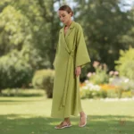 Robe Kimono Maxi Verte