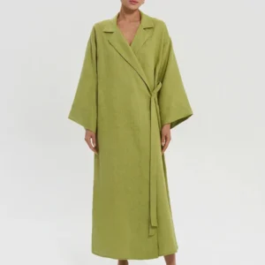 Robe Kimono Longue en Vert