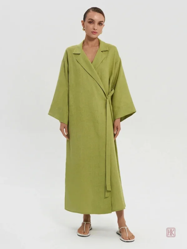 Robe Kimono Longue en Vert