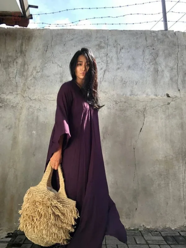 robe-kimono-violette-boheme-1 Robe Kimono Violette Bohème