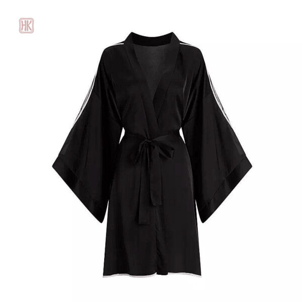 Design Chic de Robe Kimono Noir