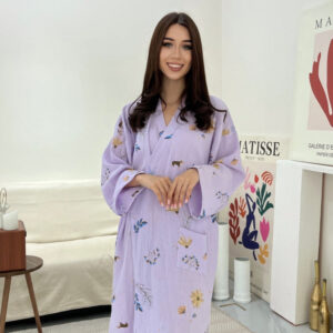 Kimono léger en coton pour des nuits confortables