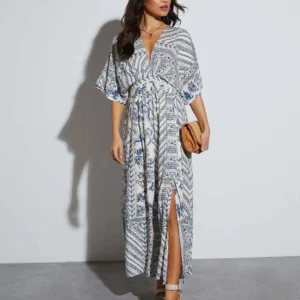 Robe kimono à manches courtes, élégante et confortable