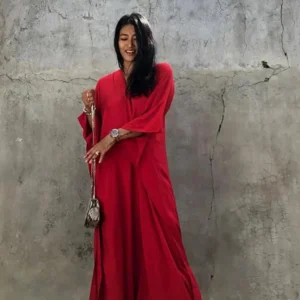 Robe style kimono avec motifs boho pour un look décontracté